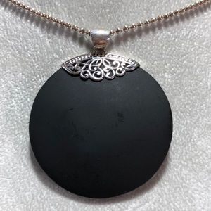Pendant Lava Rock and Sterling Silver Bale NWOT